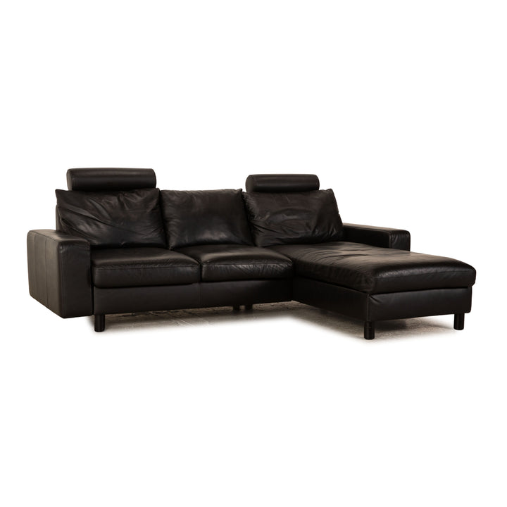 Stressless E 200 Leder Ecksofa Schwarz Recamiere Rechts Sofa Couch