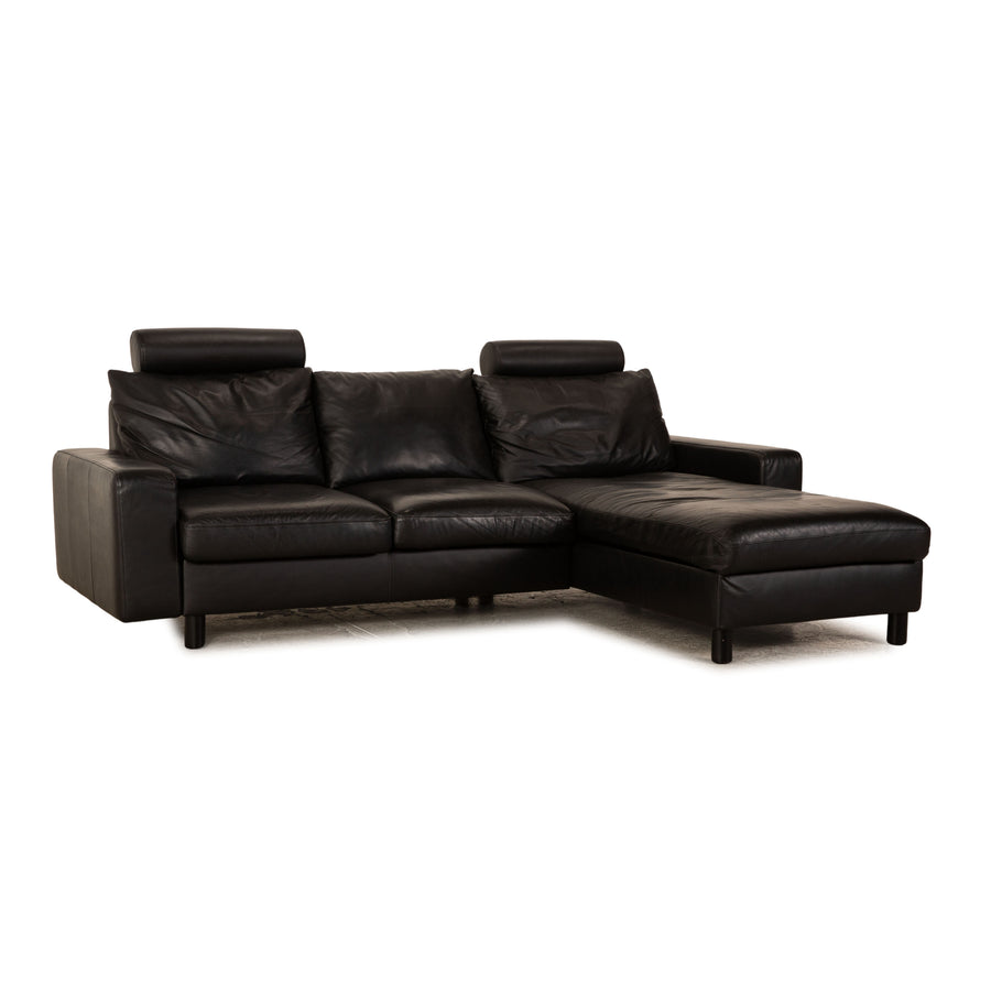 Stressless E 200 Leder Ecksofa Schwarz Recamiere Rechts Sofa Couch