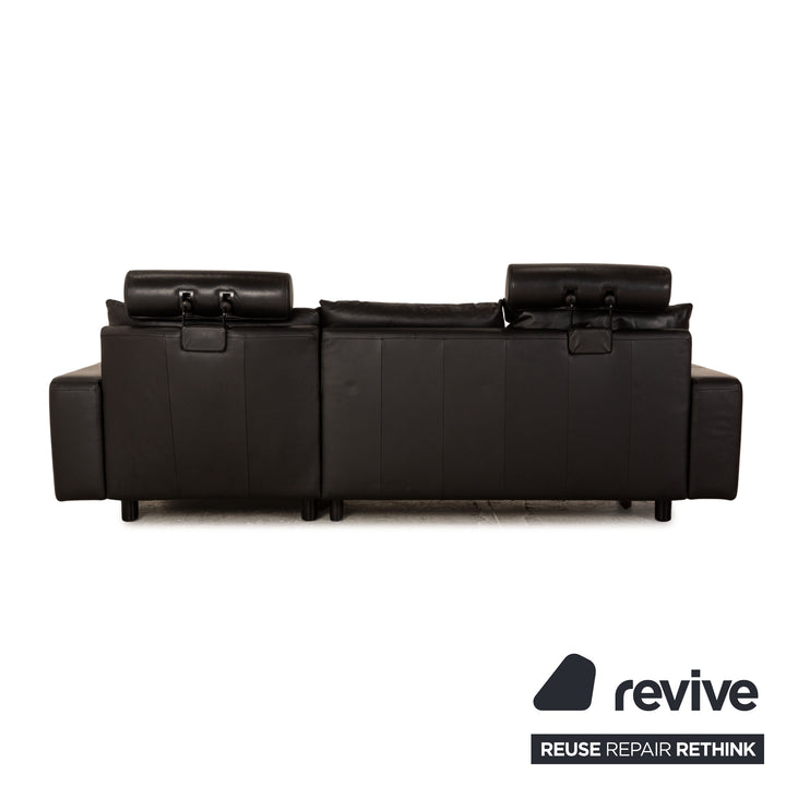 Stressless E 200 Leder Ecksofa Schwarz Recamiere Rechts Sofa Couch