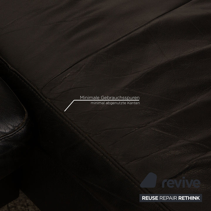 Stressless E 200 Leder Ecksofa Schwarz Recamiere Rechts Sofa Couch