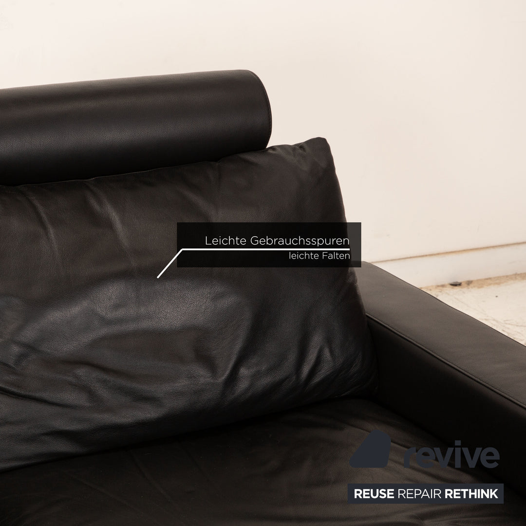 Stressless E 200 Leder Ecksofa Schwarz Recamiere Rechts Sofa Couch