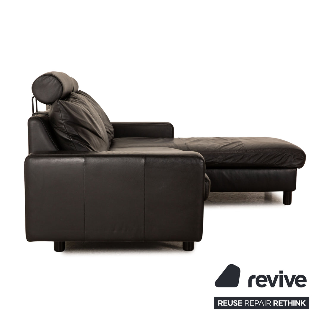Stressless E 200 Leder Ecksofa Schwarz Recamiere Rechts Sofa Couch
