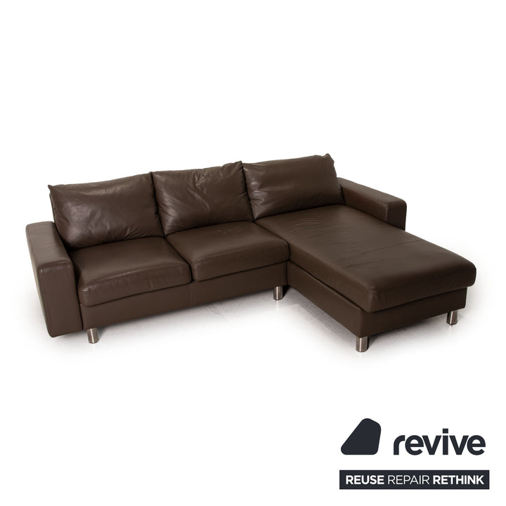 Stressless E 200 Leather Sofa Brown Corner Sofa Couch