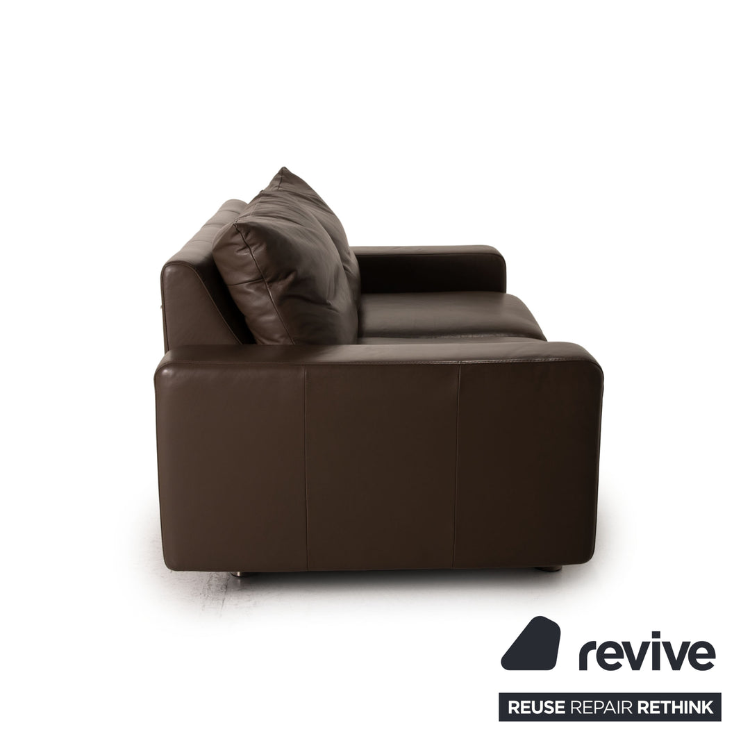 Stressless E 200 leather sofa brown two-seater couch
