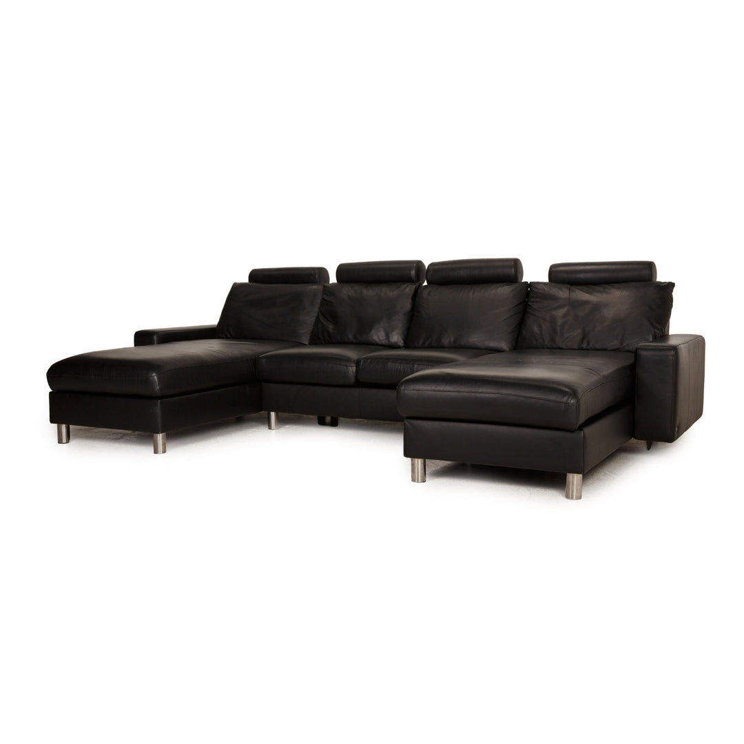 Stressless E 200 Leather Sofa Black Corner Sofa Couch