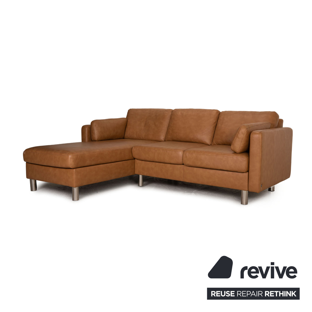 Stressless E-600 Leather SAofa Beige Corner Sofa Couch