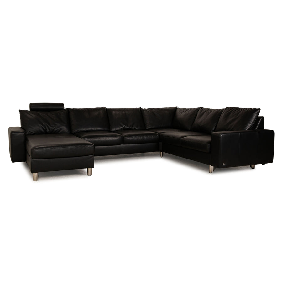 Stressless E200 Leder Ecksofa Schwarz Recamiere Links Sofa Couch