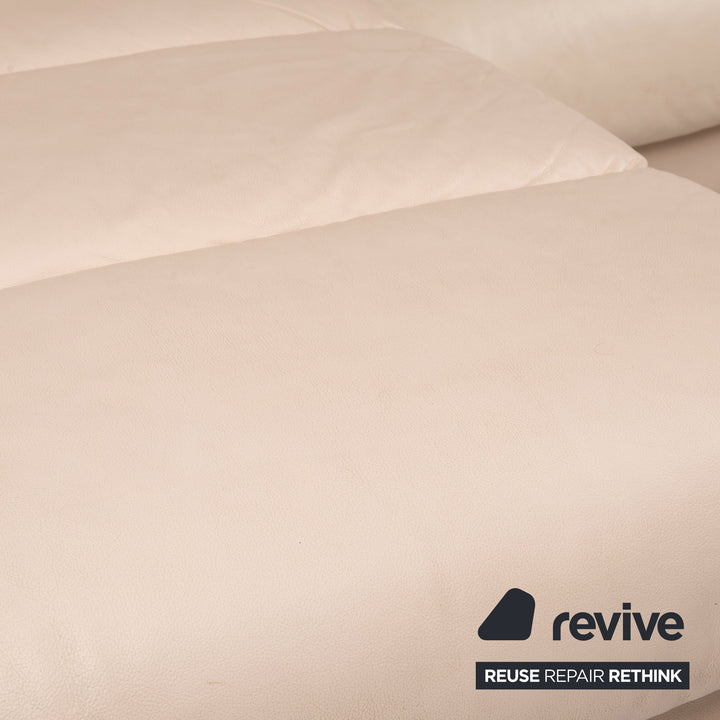 Stressless E300 Leder Ecksofa Creme Sofa Funktion Couch