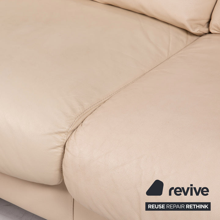 Stressless E300 Leder Ecksofa Creme Sofa Funktion Couch