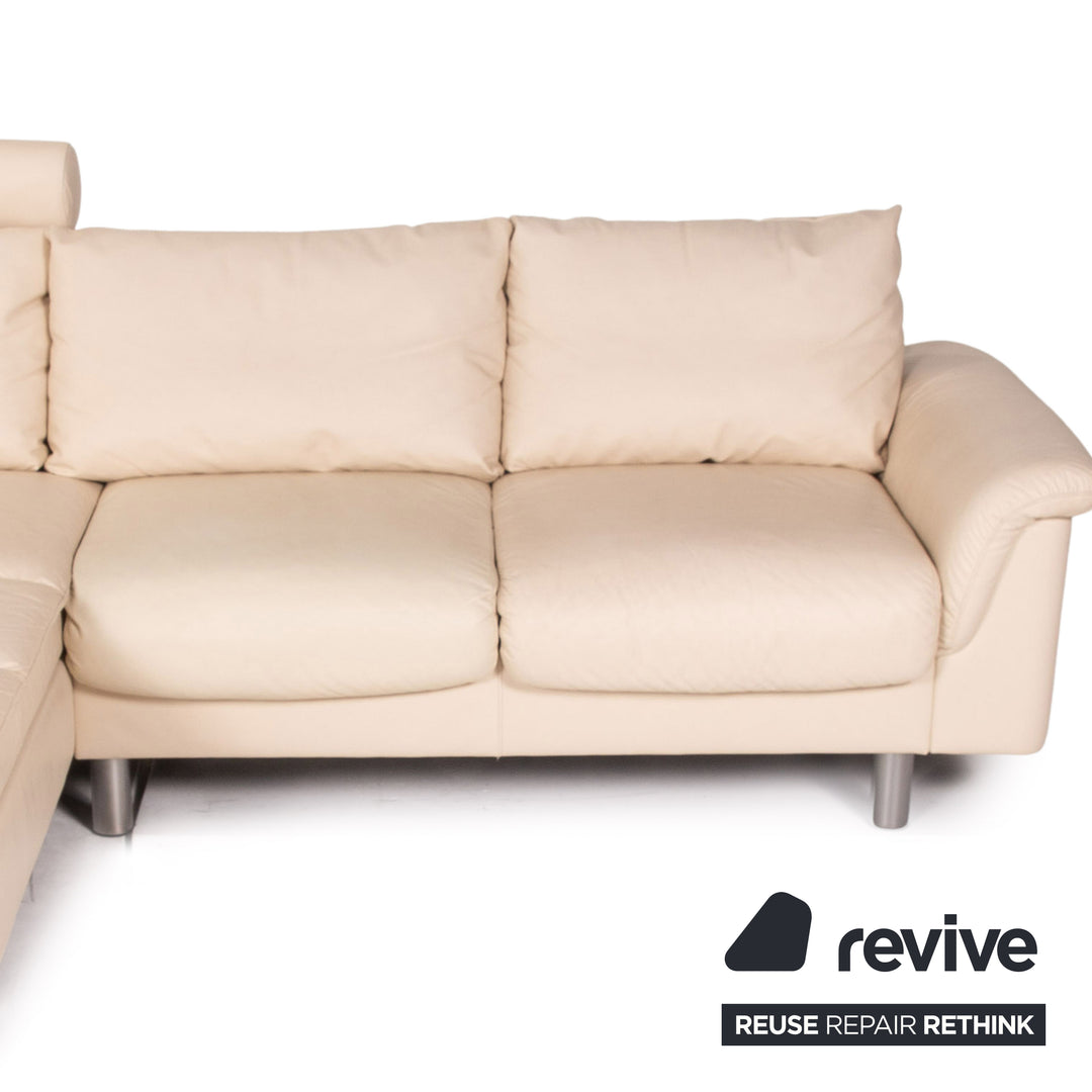 Stressless E300 Leder Ecksofa Creme Sofa Funktion Couch