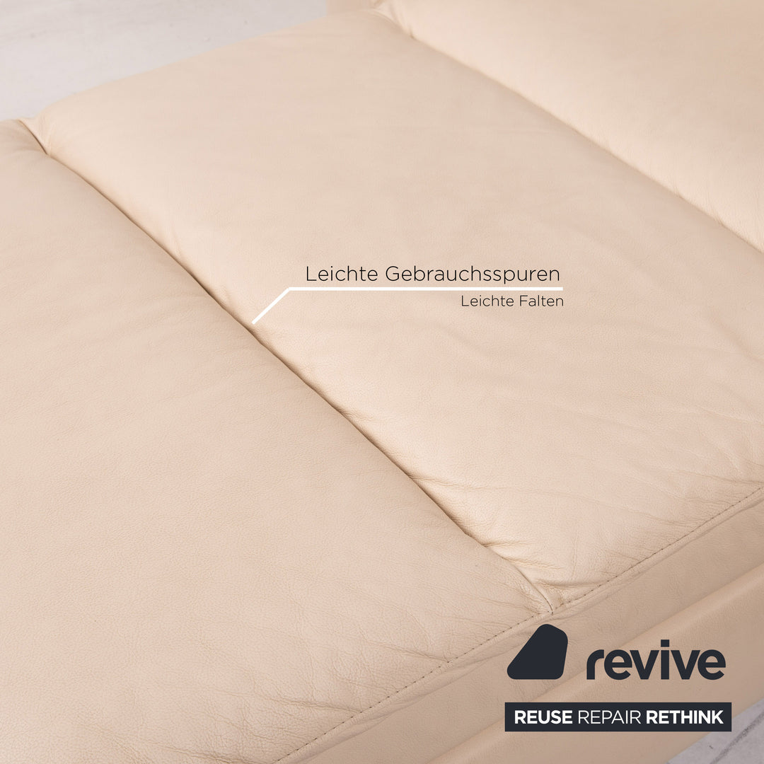Stressless E300 Leder Ecksofa Creme Sofa Funktion Couch