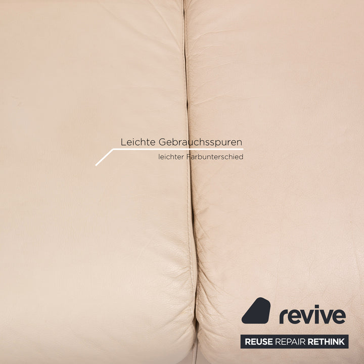 Stressless E300 Leder Ecksofa Creme Sofa Funktion Couch
