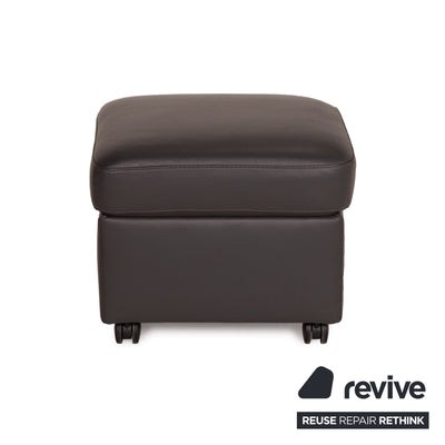 Stressless E300 Leder Hocker Grau