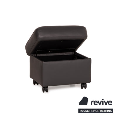 Stressless E300 Leder Hocker Grau