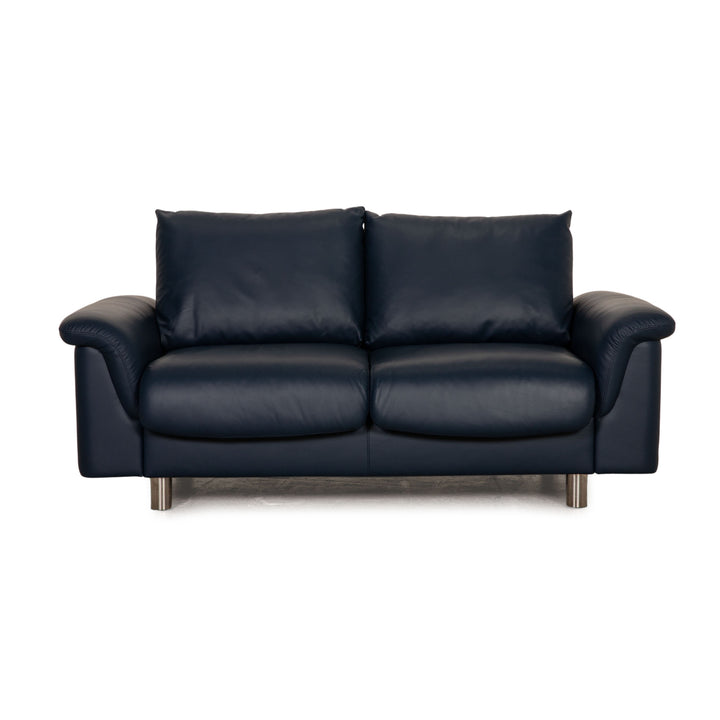 Stressless E300 Leather Sofa Blue Two Seater Couch