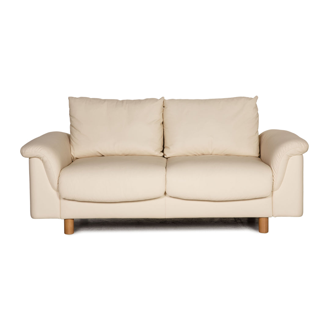 Stressless E300 Leder Sofa Creme Zweisitzer Couch