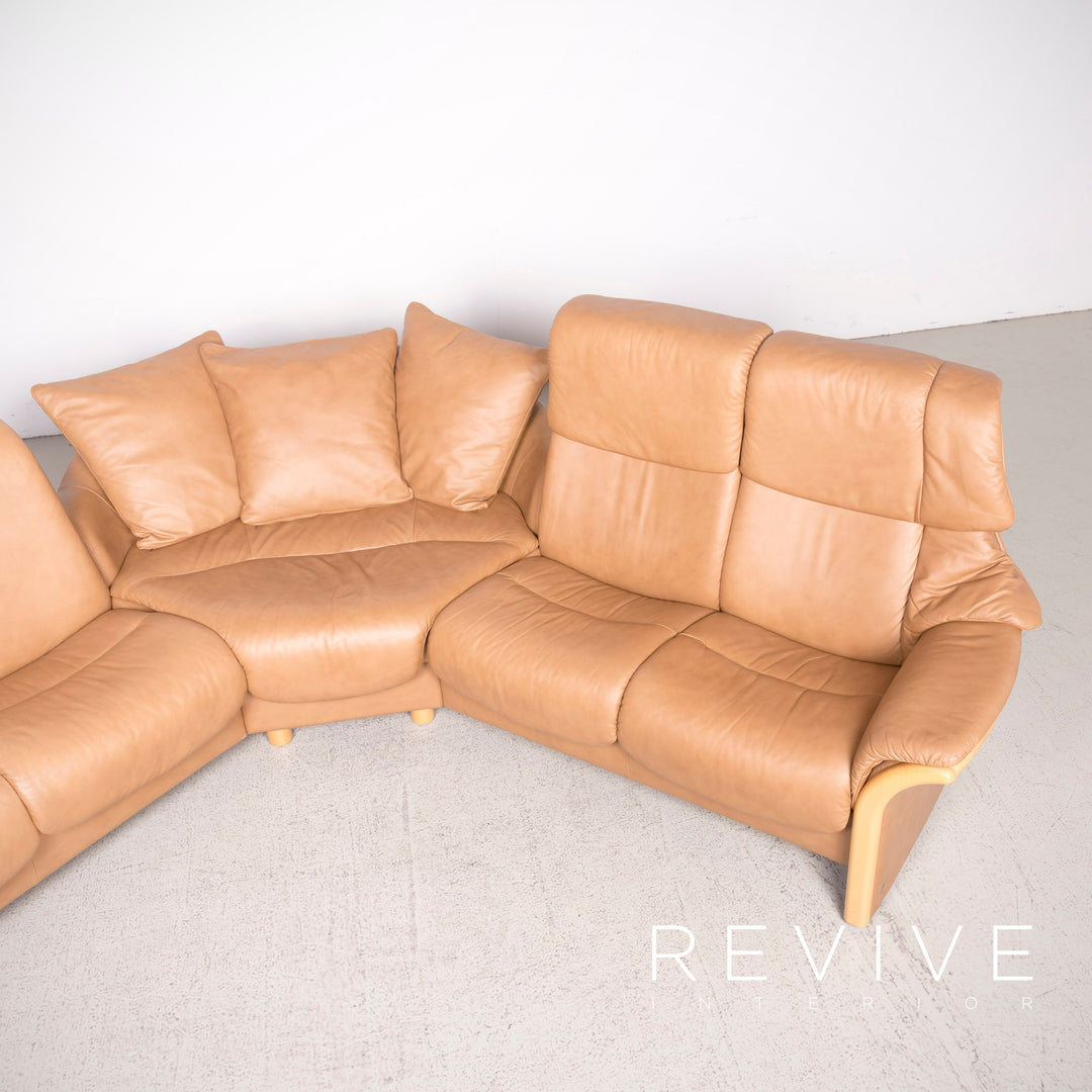 Stressless Eldorado Designer Leder Sofa Beige Ecksofa Echtleder #8202