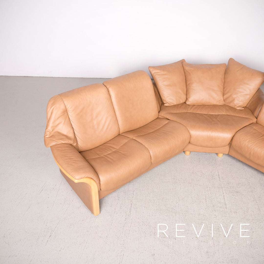 Stressless Eldorado Designer Leder Sofa Beige Ecksofa Echtleder #8202