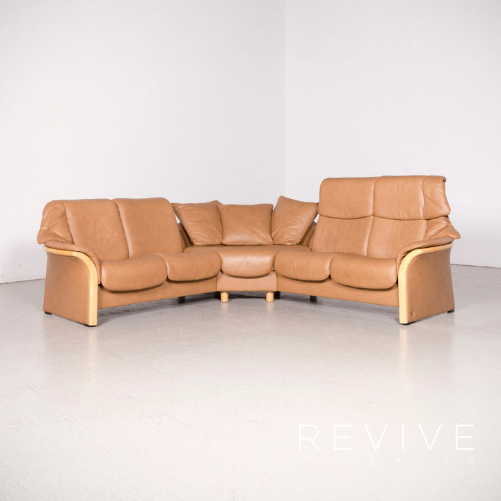 Stressless Eldorado Designer Leder Sofa Beige Ecksofa Echtleder #8202