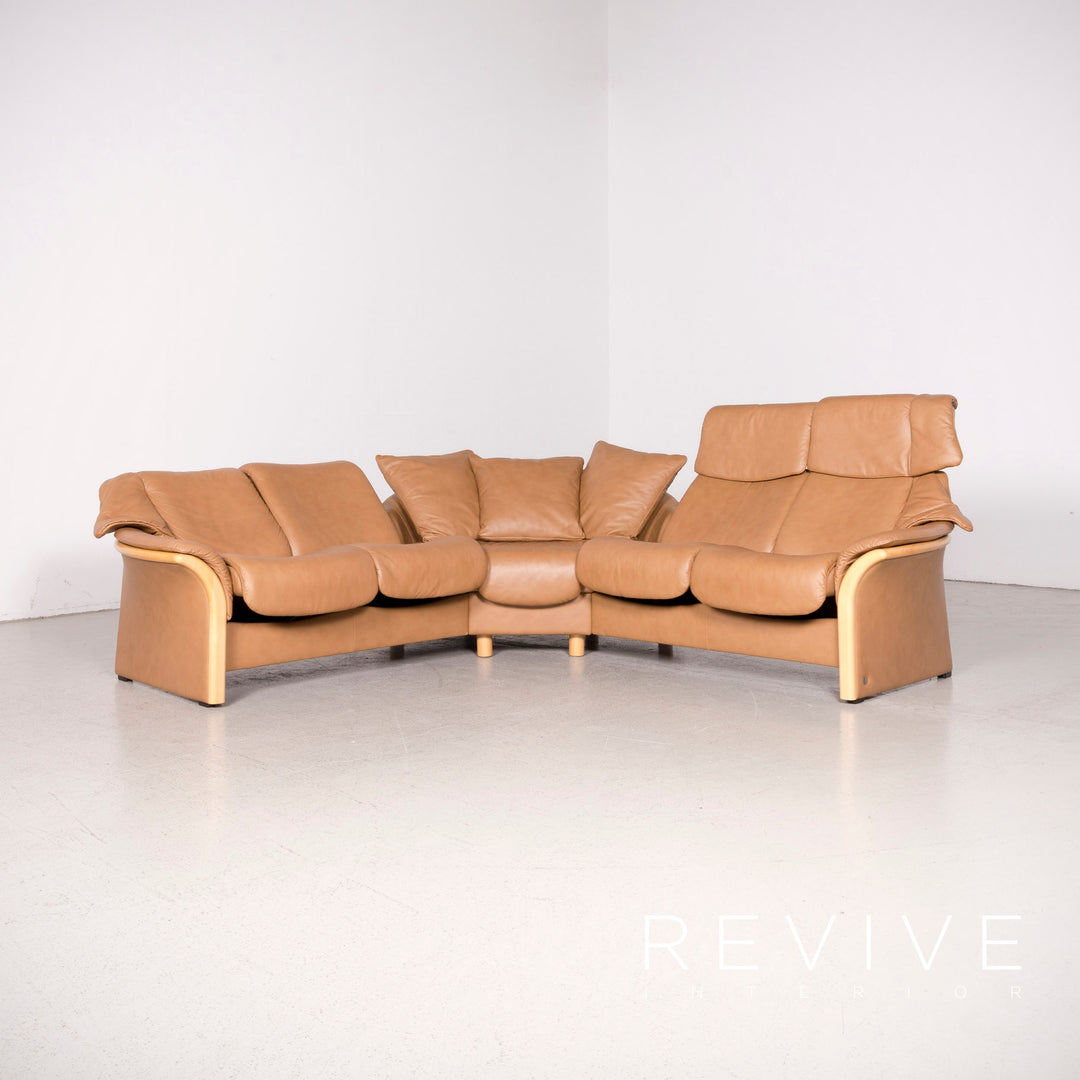 Stressless Eldorado Designer Leder Sofa Beige Ecksofa Echtleder #8202