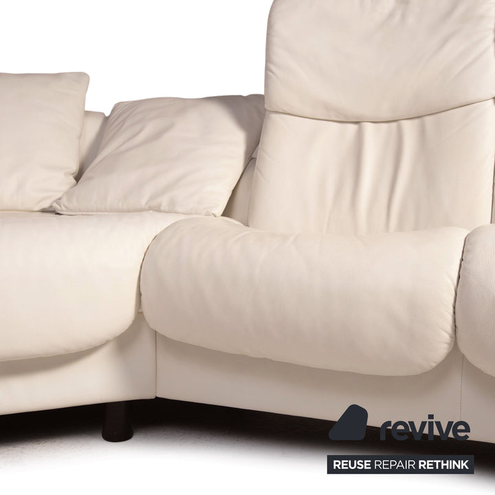 Stressless Eldorado Leder Ecksofa Weiß Relaxfunktion Sofa Couch