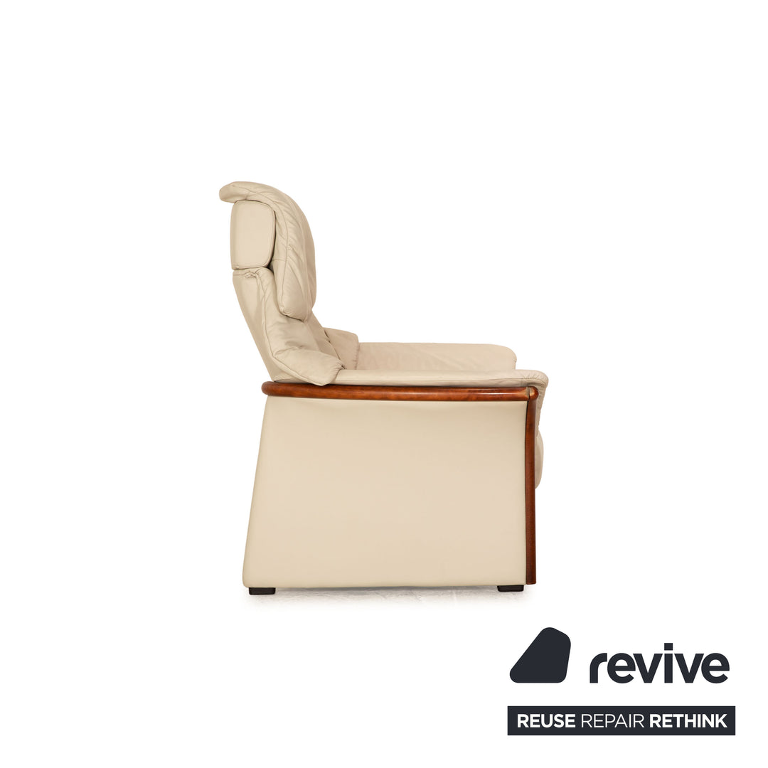 Stressless Eldorado Leder Sessel Creme manuelle Relaxfunktion