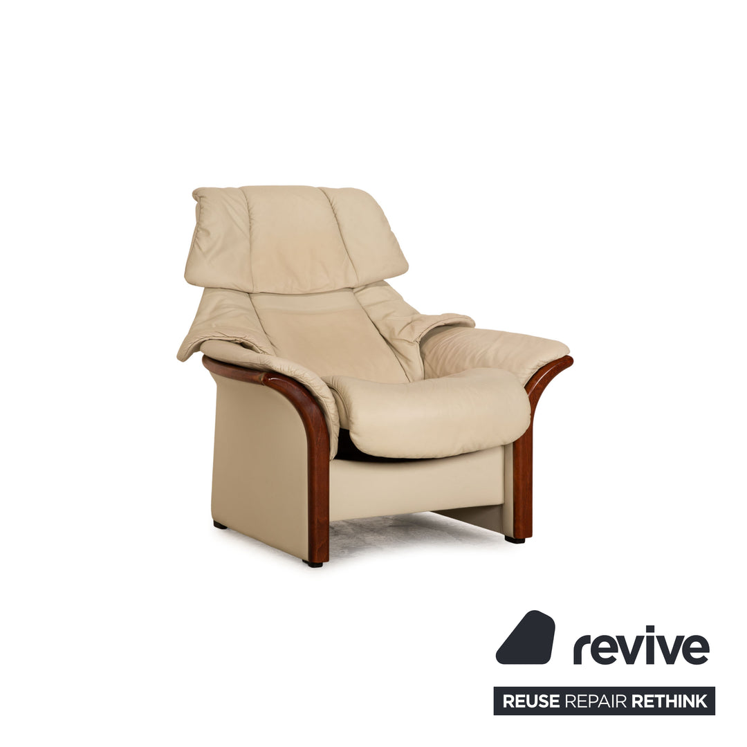 Stressless Eldorado Leder Sessel Creme manuelle Relaxfunktion