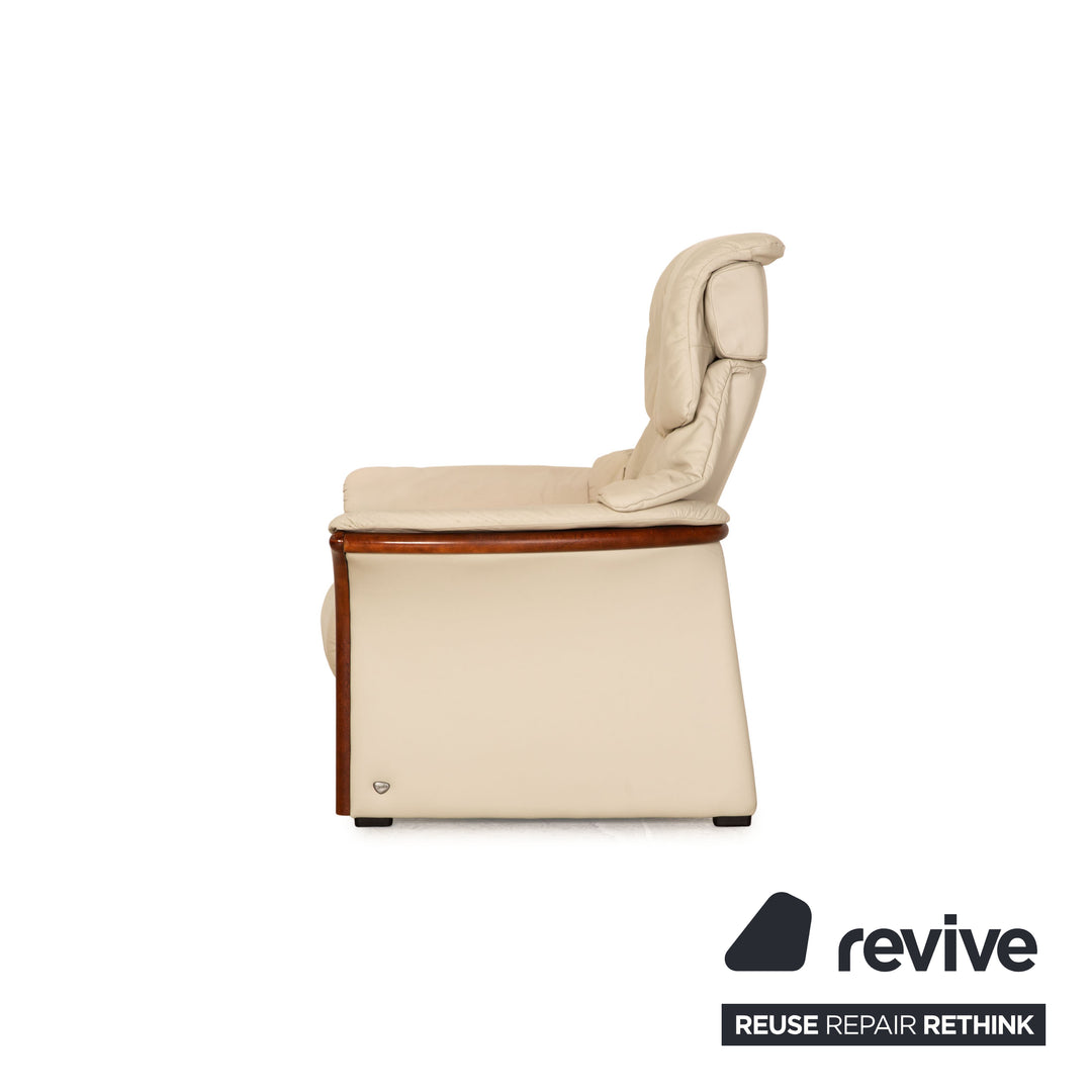 Stressless Eldorado Leder Sessel Creme manuelle Relaxfunktion
