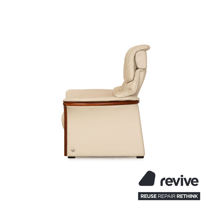 Stressless Eldorado Leder Sessel Creme manuelle Relaxfunktion