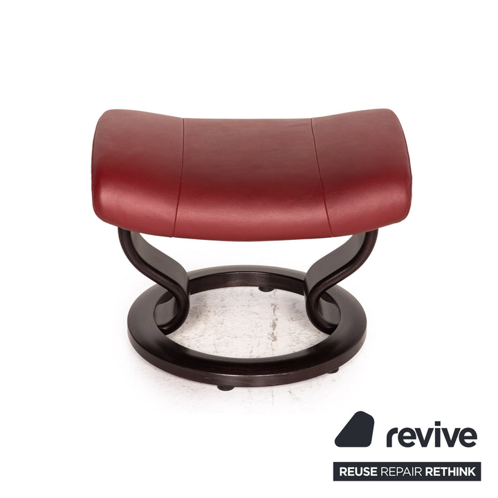 Stressless Garda Leder Sessel inkl. Hocker Rot Funktion Relaxfunktion Relaxsessel