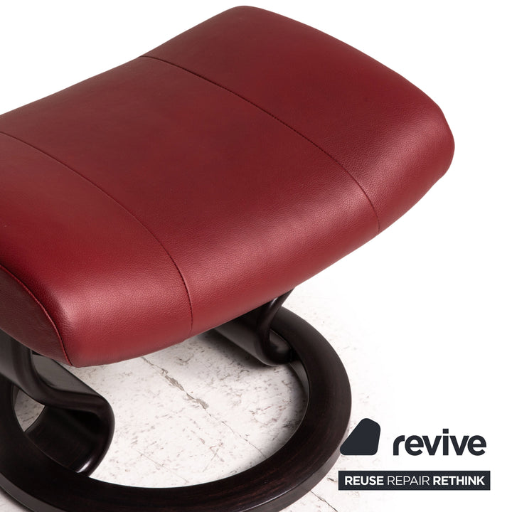 Stressless Garda Leder Sessel inkl. Hocker Rot Funktion Relaxfunktion Relaxsessel
