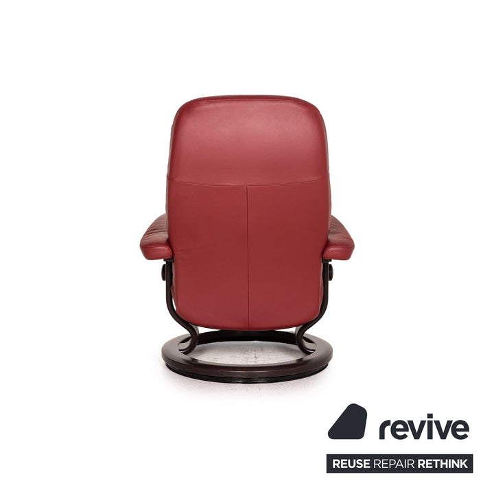 Stressless Garda Leder Sessel inkl. Hocker Rot Funktion Relaxfunktion Relaxsessel