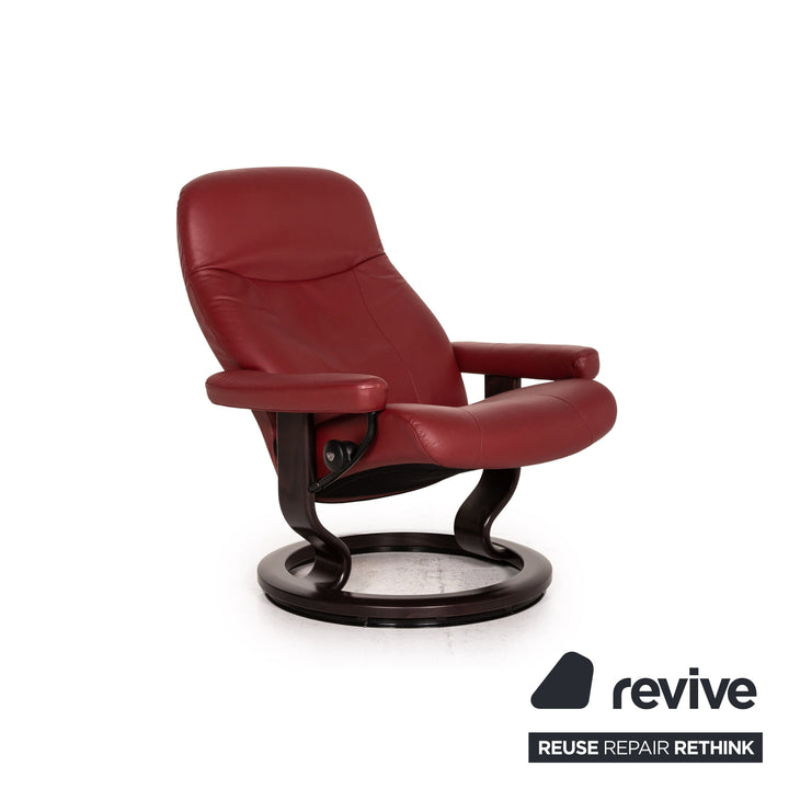 Stressless Garda Leder Sessel inkl. Hocker Rot Funktion Relaxfunktion Relaxsessel