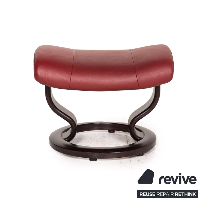 Stressless Garda Leder Sessel inkl. Hocker Rot Funktion Relaxfunktion Relaxsessel