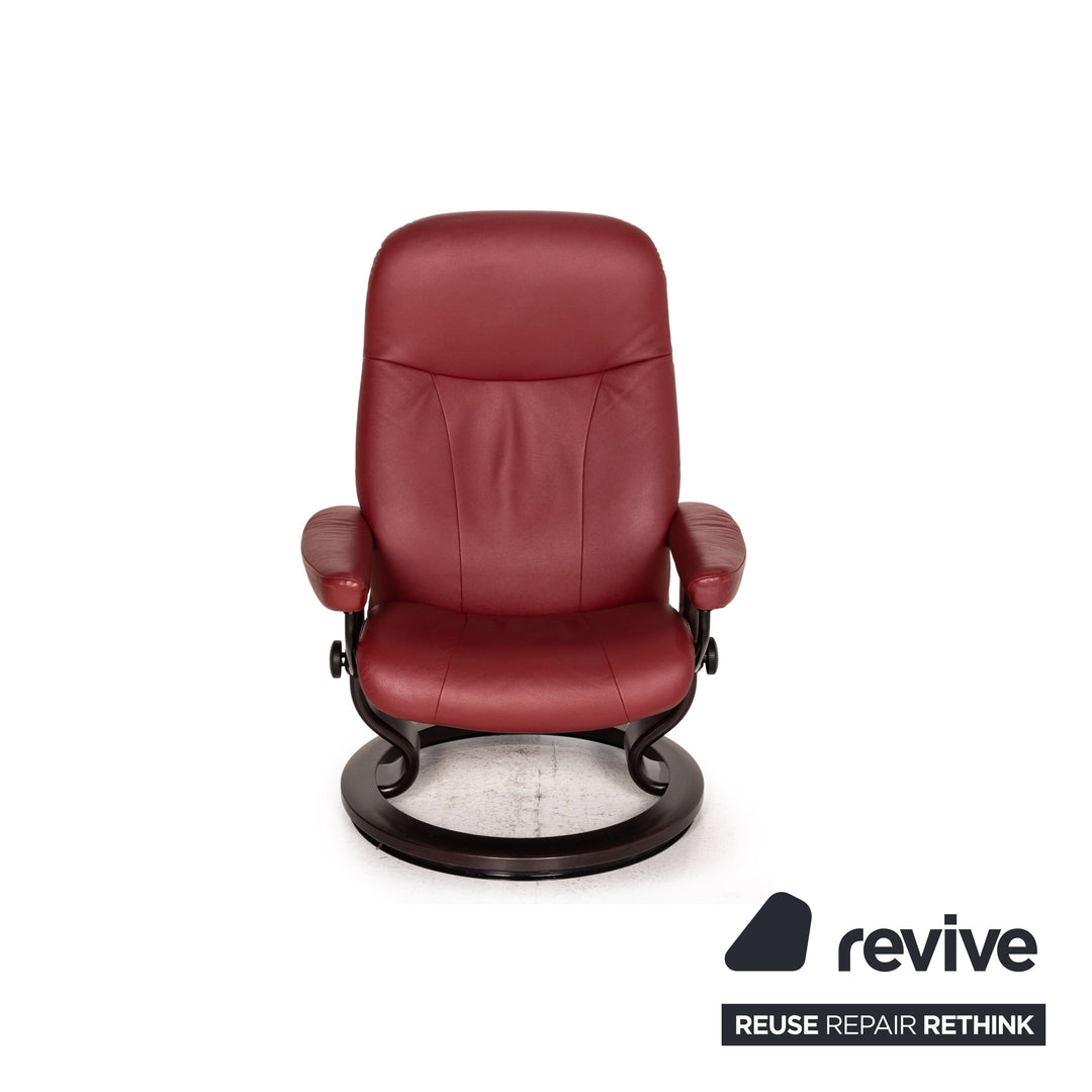 Stressless Garda Leder Sessel inkl. Hocker Rot Funktion Relaxfunktion Relaxsessel