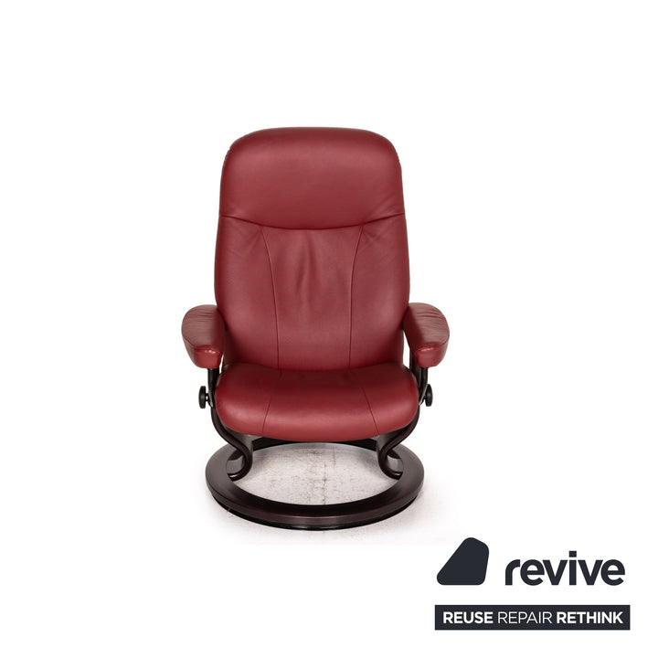 Stressless Garda Leder Sessel inkl. Hocker Rot Funktion Relaxfunktion Relaxsessel