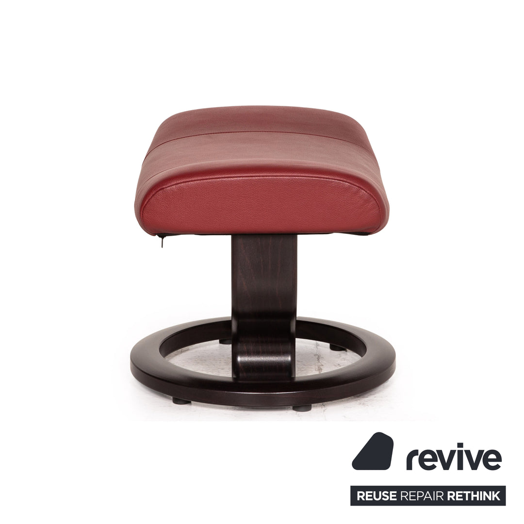 Stressless Garda Leder Sessel inkl. Hocker Rot Funktion Relaxfunktion Relaxsessel