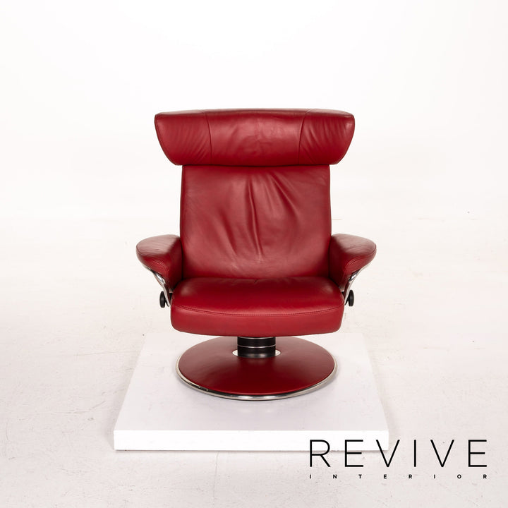 Stressless Jazz Leder Sessel Rot Relaxsessel Relaxfunktion Funktion #14607