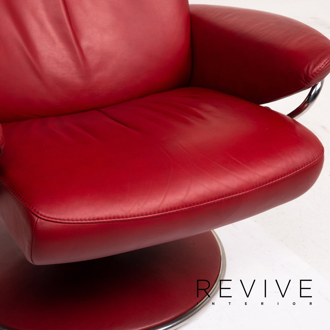 Stressless Jazz Leather Chair Red Relax Chair Relax Function #14607