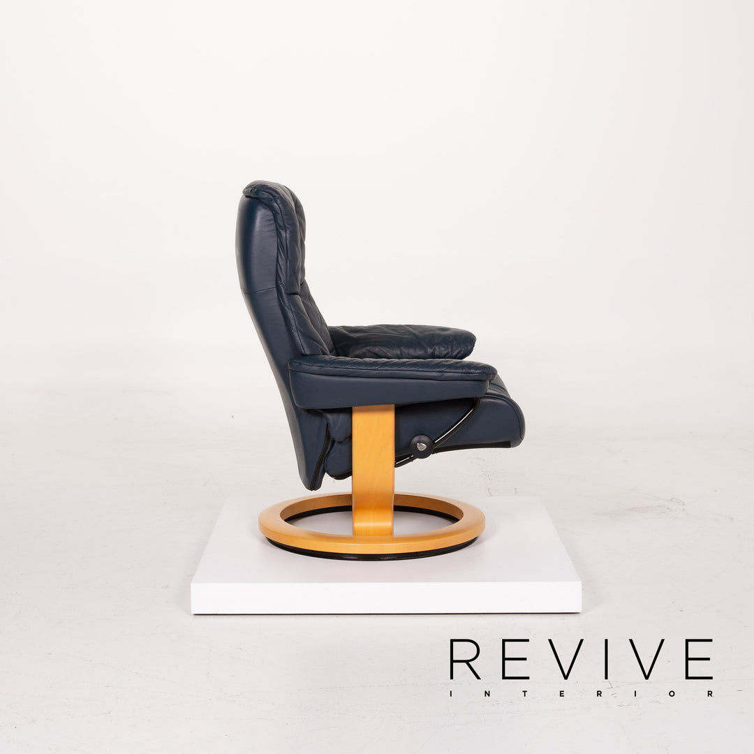Stressless Kensington Leder Sessel Blau Relaxfunktion #13957