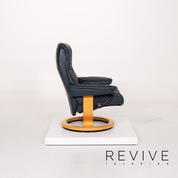 Stressless Kensington Leder Sessel Blau Relaxfunktion #13957