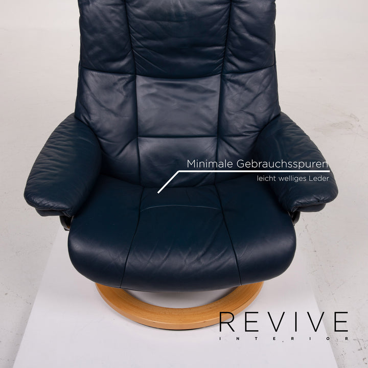 Stressless Kensington Leder Sessel Blau Relaxfunktion #13957