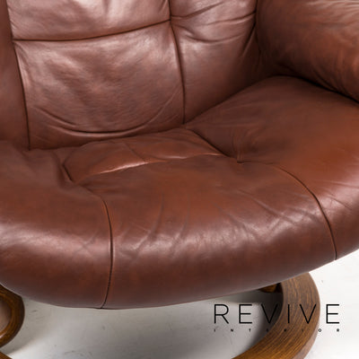 Stressless Kensington Leder Sessel inkl. Hocker Braun #12718
