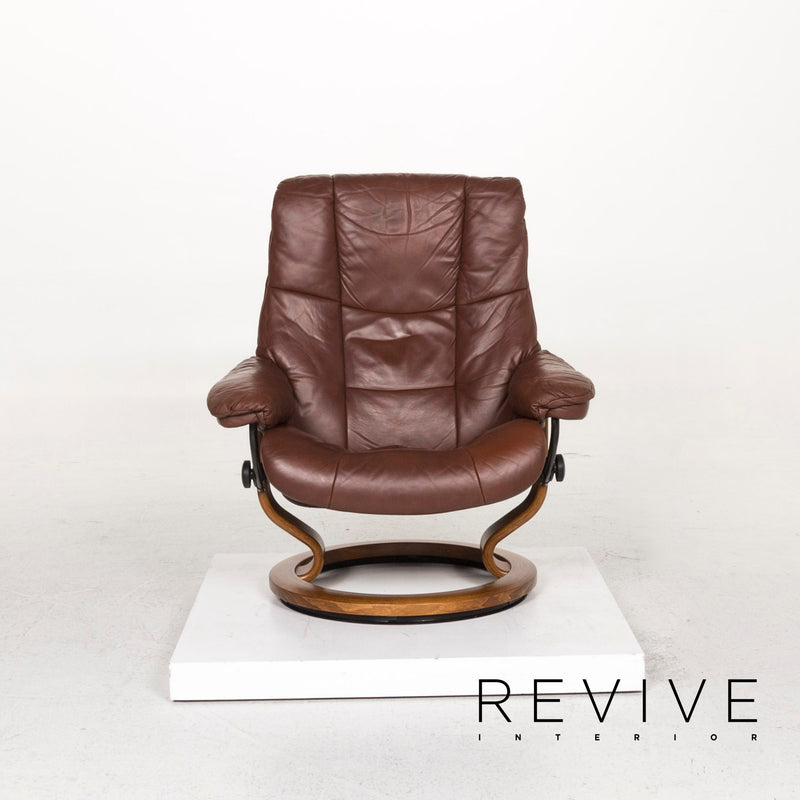 Stressless Kensington Leder Sessel inkl. Hocker Braun 
