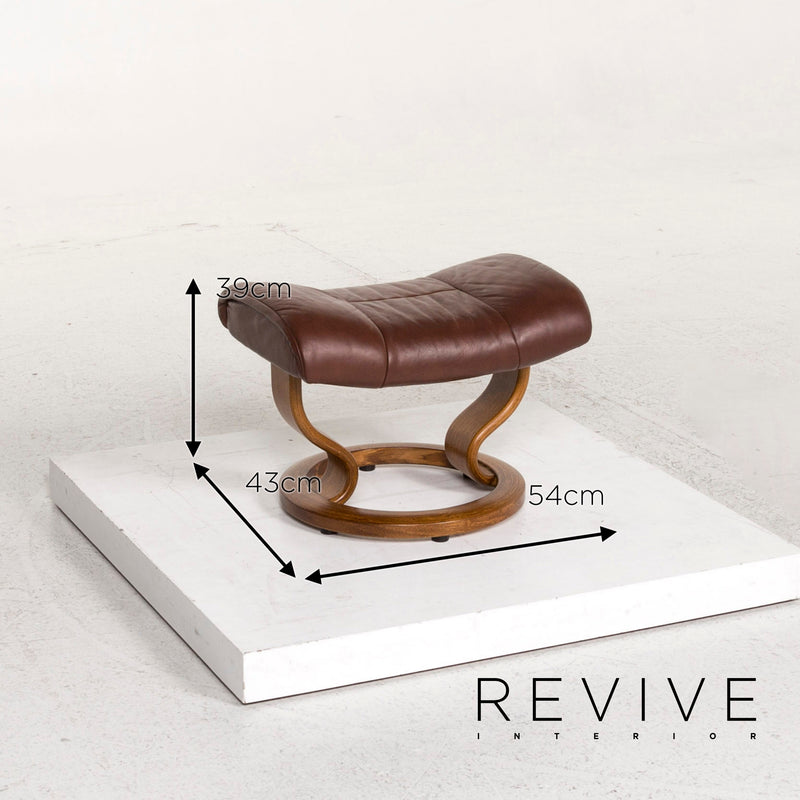 Stressless Kensington Leder Sessel inkl. Hocker Braun 