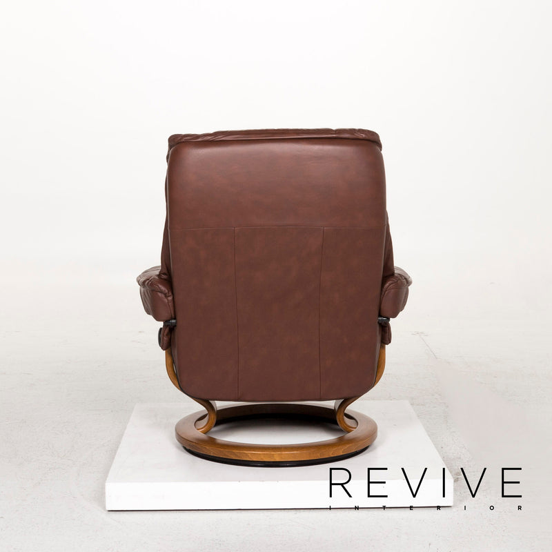 Stressless Kensington Leder Sessel inkl. Hocker Braun 