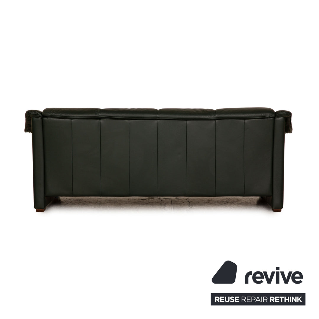 Stressless Leder Dreisitzer Grün Sofa Couch