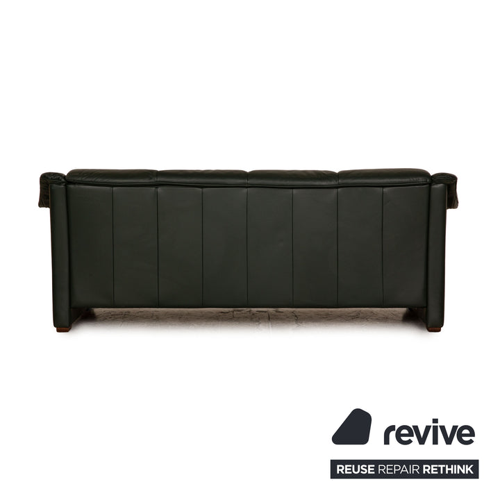 Stressless Leder Dreisitzer Grün Sofa Couch