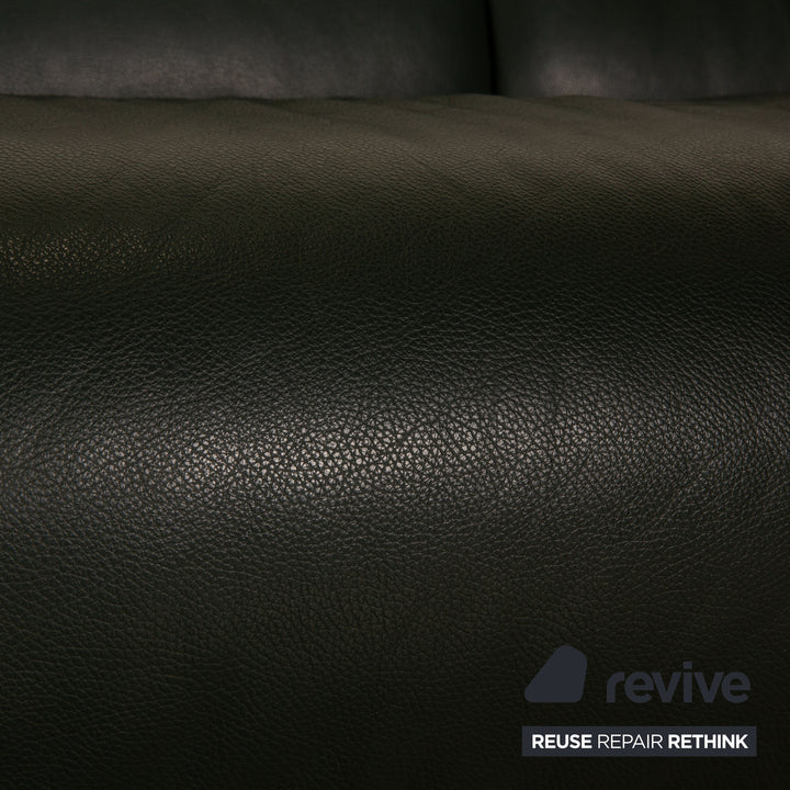Stressless Leder Dreisitzer Grün Sofa Couch