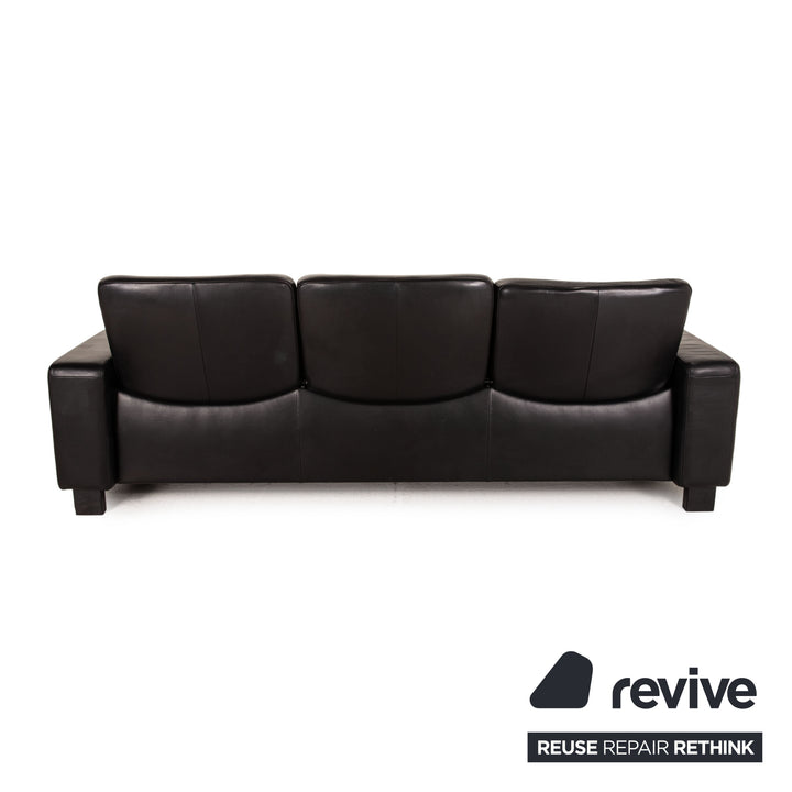 Stressless Leder Dreisitzer Schwarz Sofa Couch